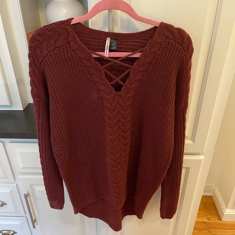 Maroon Love By Design Sweater